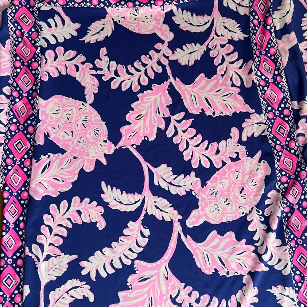 Lilly Pulitzer Maxi Dress 10 Tropical Long Turtle Medium Cruise Large Vacation - Picture 15 of 16